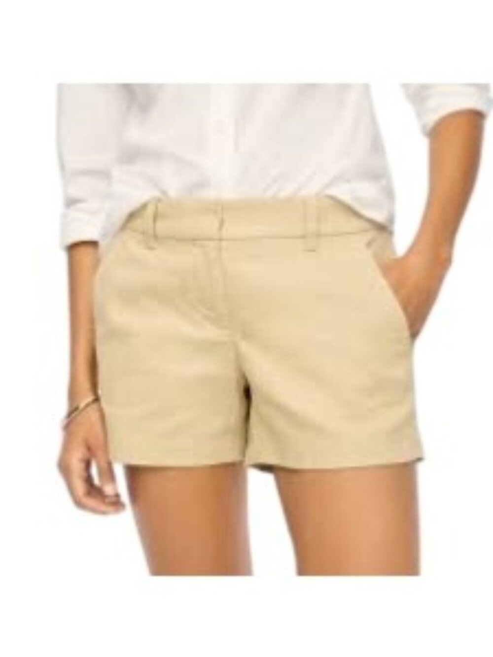 J.Crew Broken-In Chino Shorts Beige Size 4 Coastal Preppy Summer Minimalist Cute